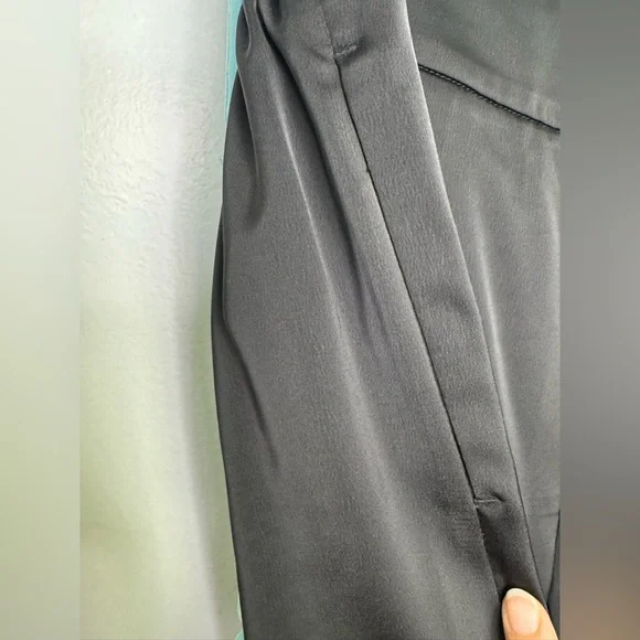 Reitmans Black Satin Trouser Dress Pants Size 8P New 29” inseam - Picture 7 of 10